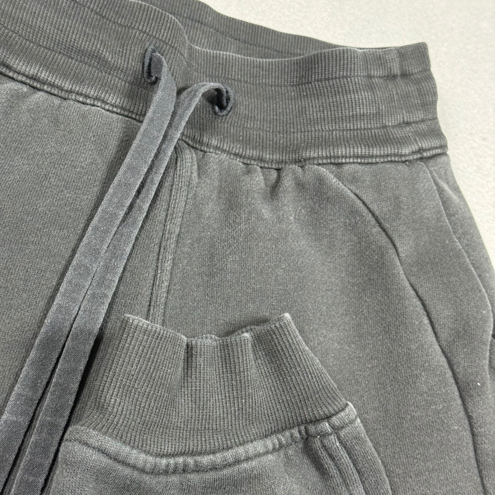 Lululemon Scuba High Rise Jogger Washed Black Fleece Sweatpants Size 0